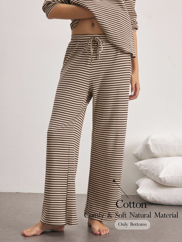 Ocili Drawstring Waist Striped Sleep Pants