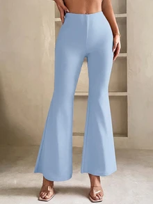 SHEIN PETITE Women Pants - Baby Blue - View 6