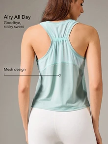 OutZeal Women Outdoor Tank Hiking Camping Cooling Back Breathable Mesh Athletic Top - light green - View 3