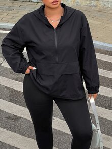 Muchica Plus Size Jackets Fall - Black - View 4