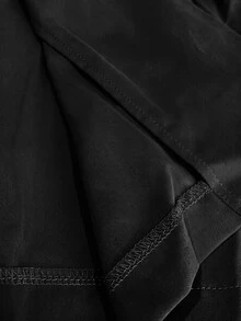 SHEIN EZwear Women Trench Coats - Black - View 6