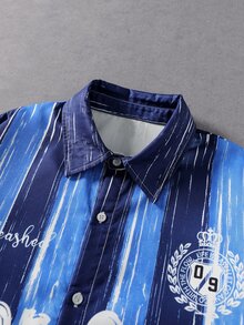 ROMWE MEN Men Shirts - Blue - View 4