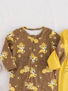 SHEIN Newborn Baby Pajamas - Yellow - View 5