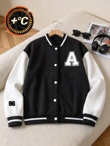 SHEIN Tween Boys Jackets - Black - View 1