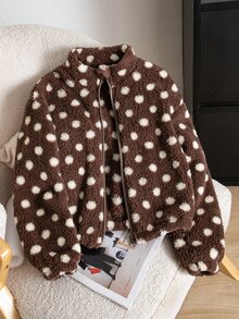 SHEIN Tween Girls Jackets - Brown - View 1
