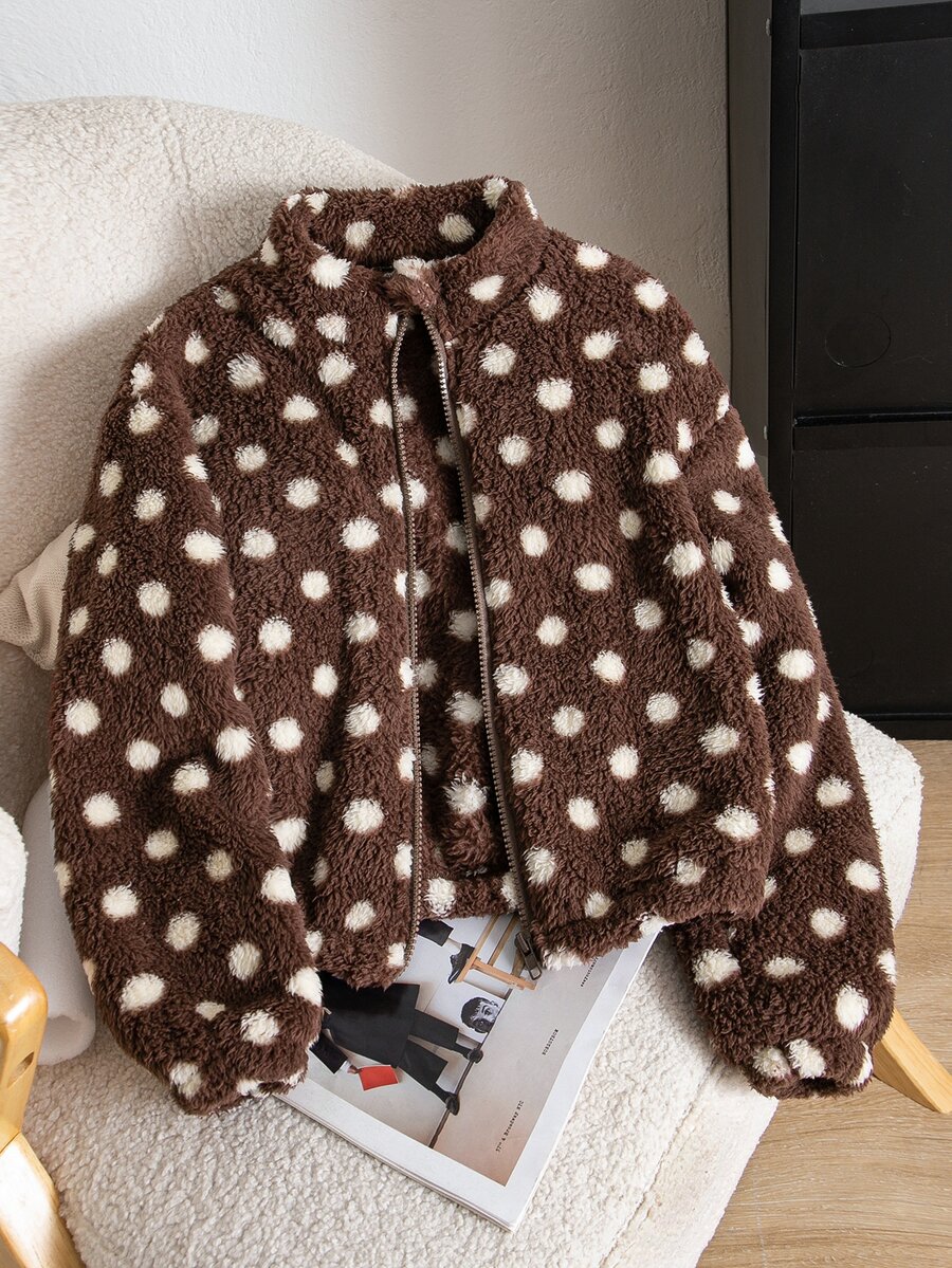 SHEIN Tween Girls Jackets - Brown - View 1