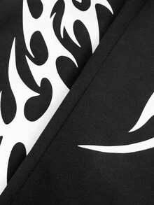 Manfinity Roghcode Men Sweatshirt Co-Ords - Black and White - View 3