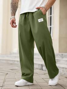 Manfinity Homme Pantalones de talla grande para hombre - Verde militar - Ver 5