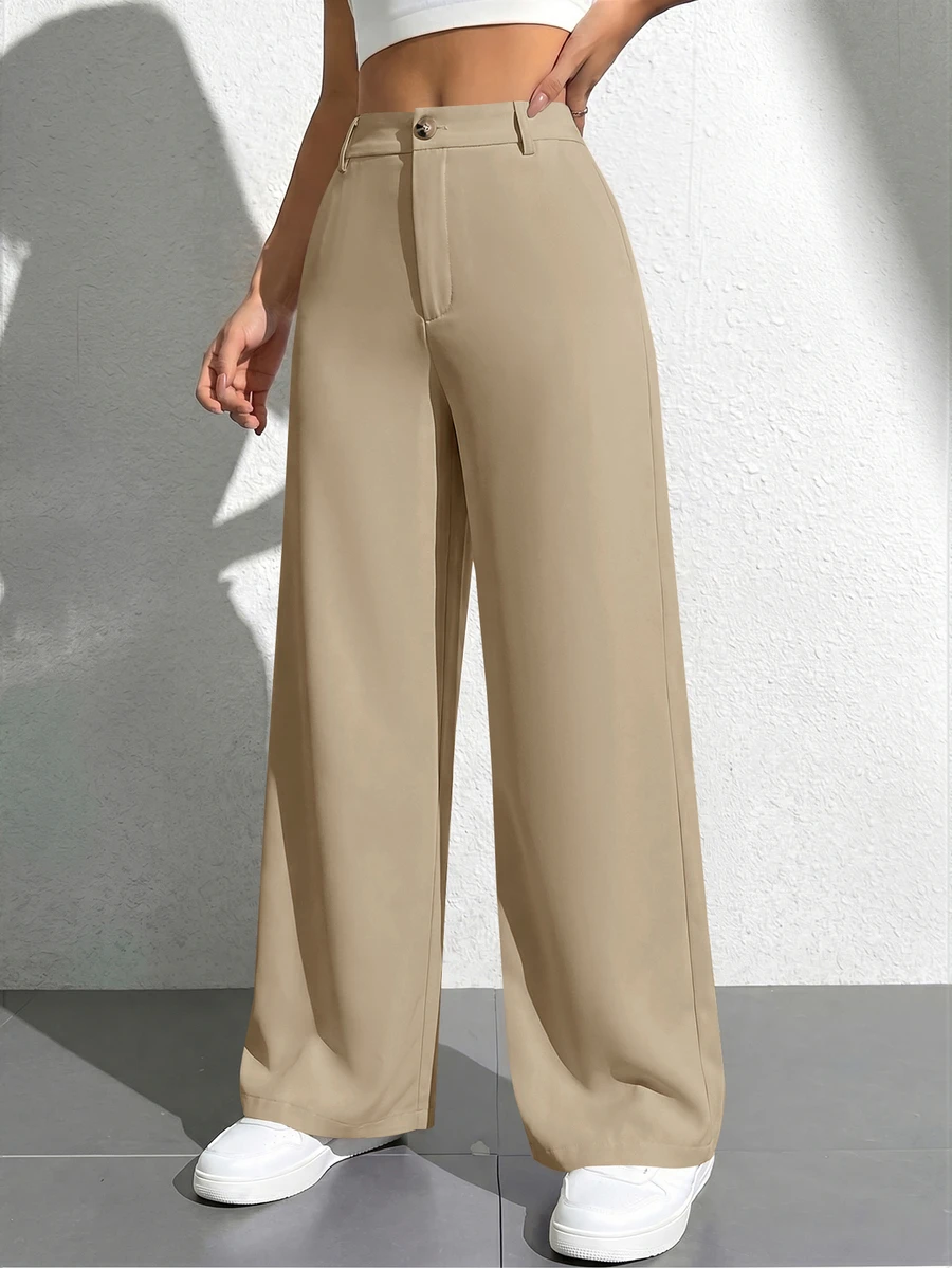 SHEIN PETITE Women Pants - Camel - View 1