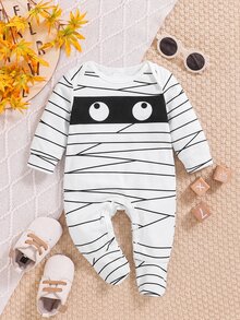 Newborn Baby Pajamas - White - View 5