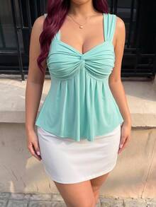 Plus Size Women Tops - Green - View 5