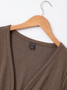 SHEIN EZwear 女式輕質夾克 - 卡其色 - 查看 4