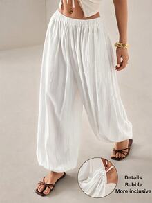 SHEIN PETITE Women Pants - White - View 11