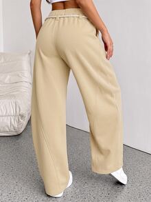 SHEIN PETITE Women Pants - Camel - View 2