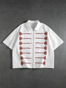 ROMWE MEN Men Shirts - Grey - View 1