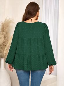 EMERY ROSE Blusas de Tamanho Grande - Verde escuro - Ver 2