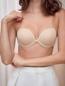 Bralution Women Strapless Bras - Apricot - View 1