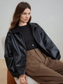 Dazy-Less Women's Autumn Fashion Versatile Regular Jacket Business Casual Woman - Black - View 7