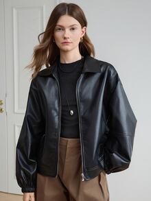 Dazy-Less Women's Autumn Fashion Versatile Regular Jacket Business Casual Woman - Black - View 3