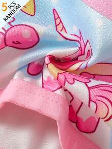 Random 5- Piece,Cute Unicorn Elements With Short Camisoles For Girls - Multicolor - View 3