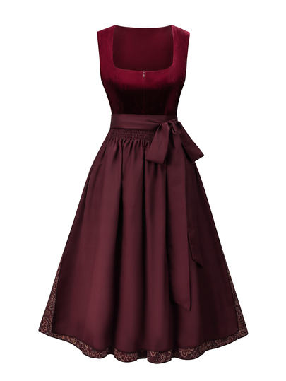 Fairmaia Traditionelles elegantes ärmelloses Damenkleid, deutscher Stil