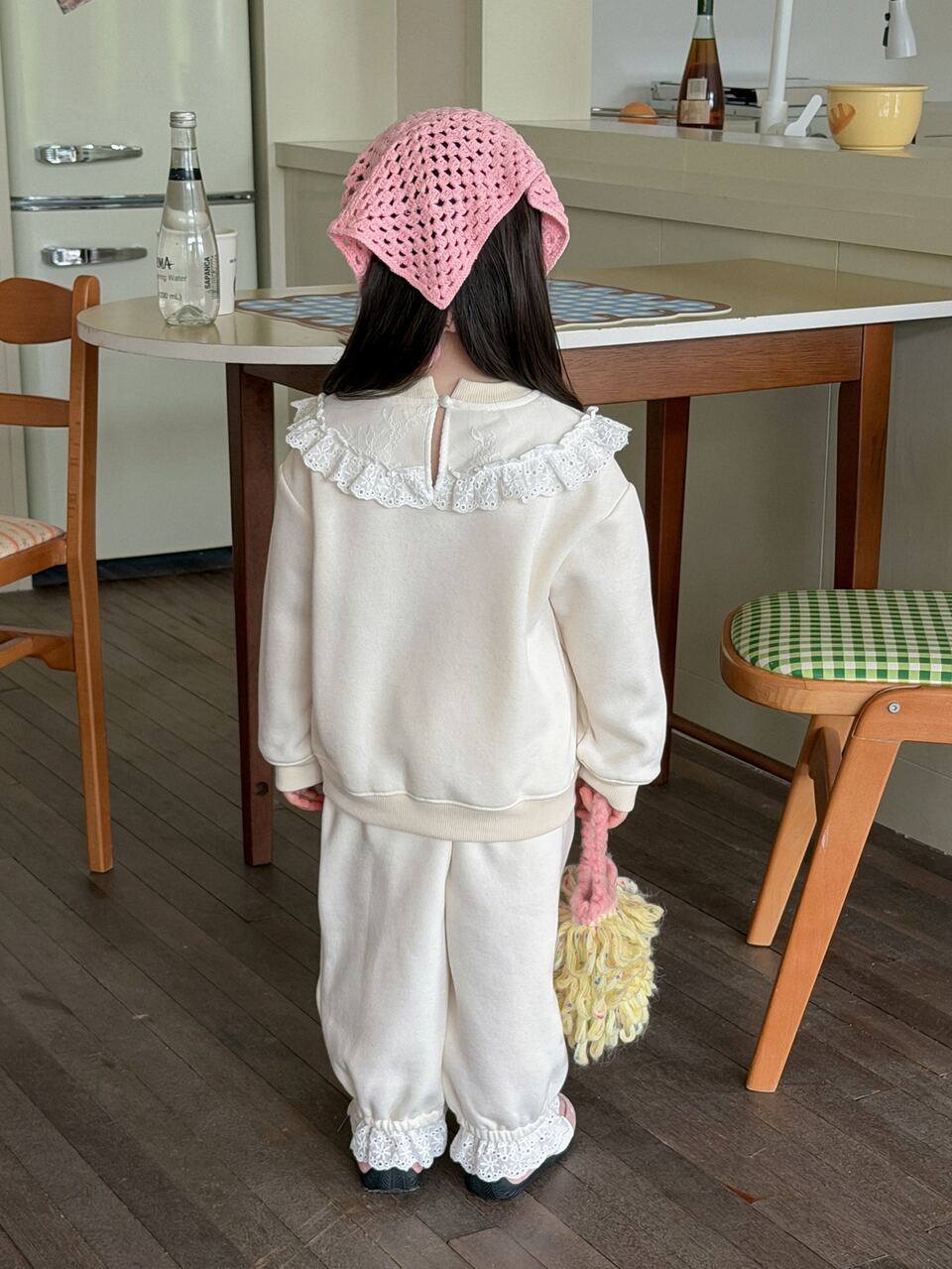 Infant/Toddler (Girl) Round Neck Long Sleeve Korean Style Autumn/Winter Sweatshirt Set