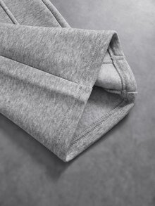 1pc Tween Boy High Street Fashion Grey Embroidered Pattern Design Straight Leg Pants With Front Curved Design, Novel And Stylish, Comfortable Fabric, Suitable For Versatile, New Arrival, Suitable For All Seasons - Grey - View 6