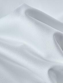 Manfinity Homme Men's Plus Size Solid Color Casual Versatile Daily Wear Top - White - View 8