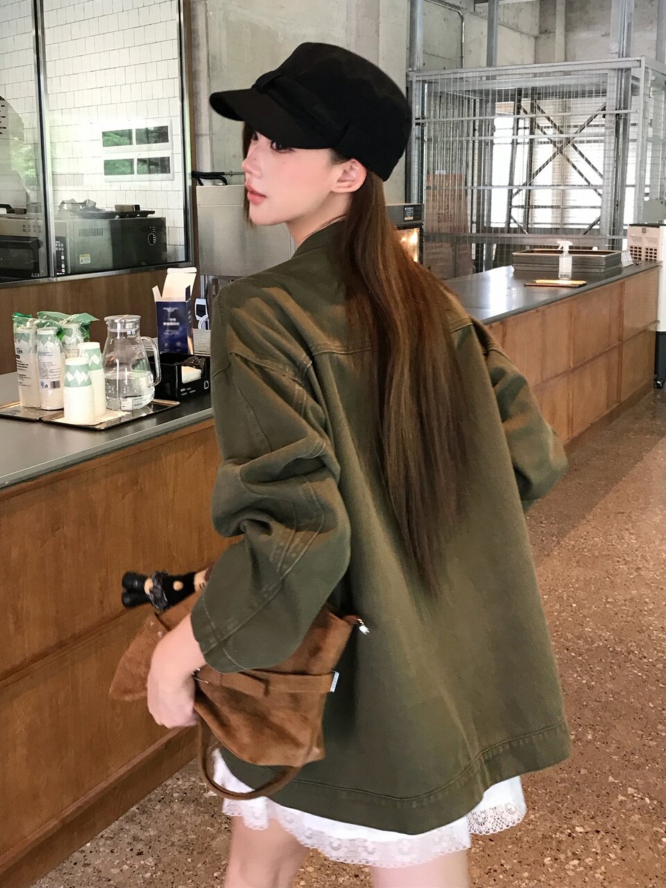 Women's Solid Color Casual Long Sleeve Spring/Autumn Denim Jacket And Outerwear