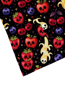 PopScrub Top d'été pour femme Halloween noir à col V, manches courtes, double poche, imprimé squelette dessin animé mignon, uniforme de travail pour infirmière, médecin, toiletteur pour animaux, nutritionniste, laboratoire, vêtement de fête fonctionnel multi-poches, Jour des Morts, fête d'Halloween, style effrayant et mignon - Noir - Voir 4