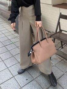 FRIFUL 女款百褶寬腿寬鬆優雅法式休閒千鳥格長褲，適合早午餐、商務辦公，黑色格紋秋季款 - 深灰色 - 查看 6