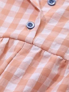 Dazy Plus Teen Girls Casual Plaid Colorblock Spaghetti Strap Nightgown, Spring Summer Autumn New Style - Pink - View 6