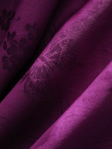 Dazy Plus Autumn New Vacation Charm Jacquard Satin Tassel Decor Robe - Violet Purple - View 6