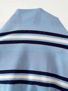 MaterniWear Summer Casual Striped Fitted Maternity Dress - Blue - View 10