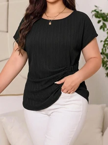 Reflora Plus Size Blouses - Black - View 3
