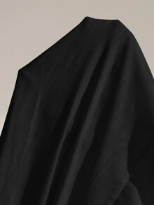 Ocili 純棉舒適女款花卉刺繡鏤空鈕扣設計家居連身裙大尺碼睡裙 - 黑色 - 查看 8