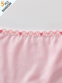 SHEIN 5件組隨機混色糖果色極簡時尚女孩三角內褲，柔軟舒適 - 彩色 - 查看 5