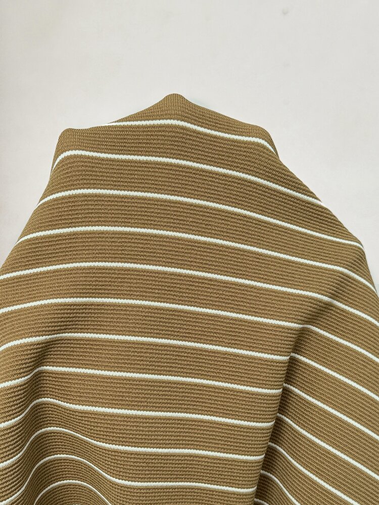 Plussiva Plus Size Maternity Striped Button Half-Placket Long Sleeve Top - Green - View 4