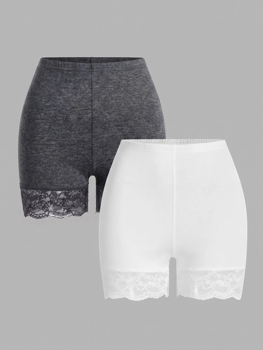 SHEIN Essnce Plus Size Shorts - Multicolor - View 1