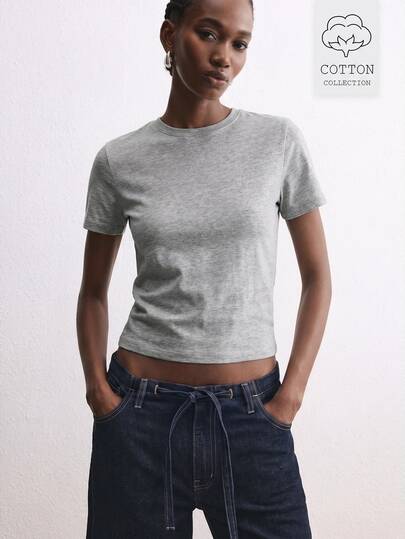 ATUI Studio Women's Summer Casual All-Match Versatile Short Sleeve T-Shirt Everyday Traveling Homewear Grey