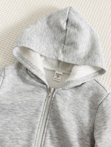 SHEIN 小男孩 2件組 複合保暖內裡拉鍊連帽衛衣與拉鍊衛衣 - 彩色 - 查看 4