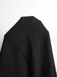 Elenzga Gaun Pesta Elegan Ukuran Plus Wanita Musim Gugur - Hitam - View 7