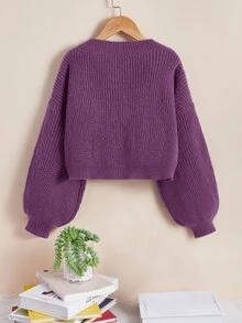 SHEIN Essnce Plus Size Cardigans - Purple - View 2