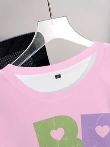 Betty Boop x SHEIN Plus Size Women's Letter Print Crew Neck Long Sleeve Casual Sweatshirt - White - View 8