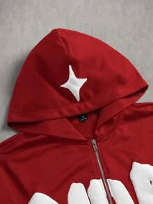 STYNVO Men Zip-Up Hoodies - Red - View 3