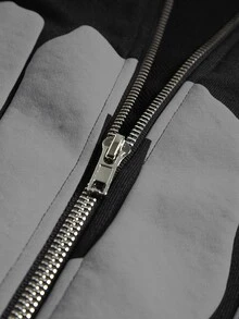 STYNVO 男士百搭拉鍊長袖連帽運動衫 - 黑色 - 查看 4