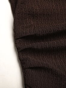 SHEIN Tween Girls T-Shirt Co-Ords - Brown - View 6