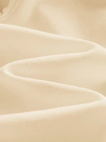 Cozy Pixies 女嬰長袖圓領水滴扣簡約休閒連身衣，適合秋季日常休閒、旅行、露營穿著 - 杏色 - 查看 5