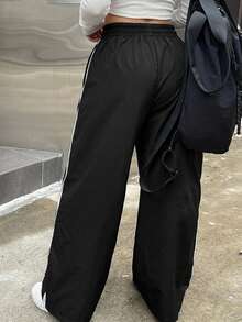 Dazy Plus Casual Loose Long Pants, Black, Spring/Autumn New Style - Black - View 4