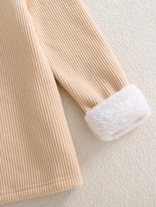 SHEIN Sparklyn 青少年女孩 T-Shirt 百搭休閒保暖內裡 1件 高領長袖底層衣 - 彩色 - 查看 8